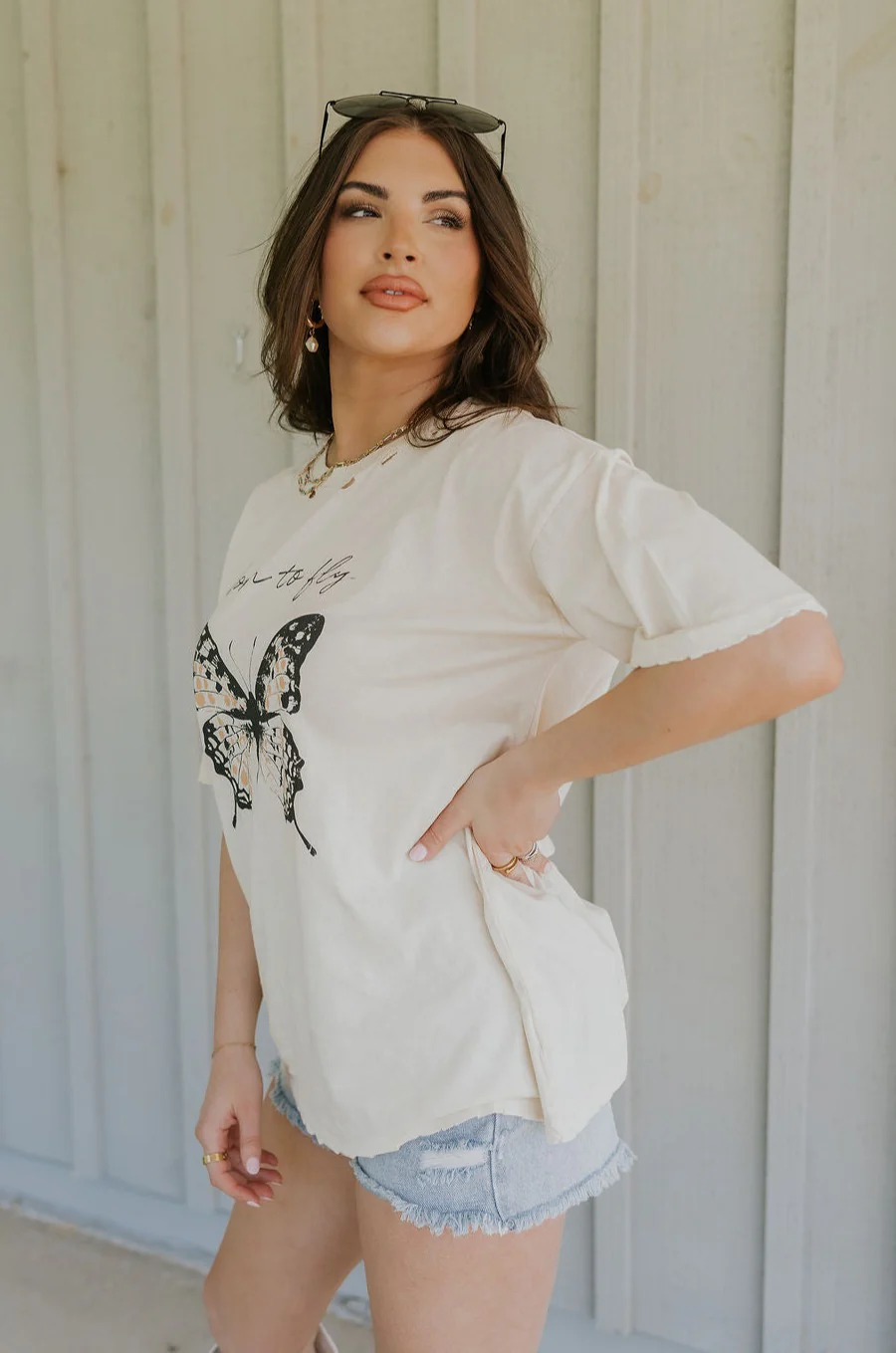 Born To Fly Butterfly Graphic Tee - Image 5