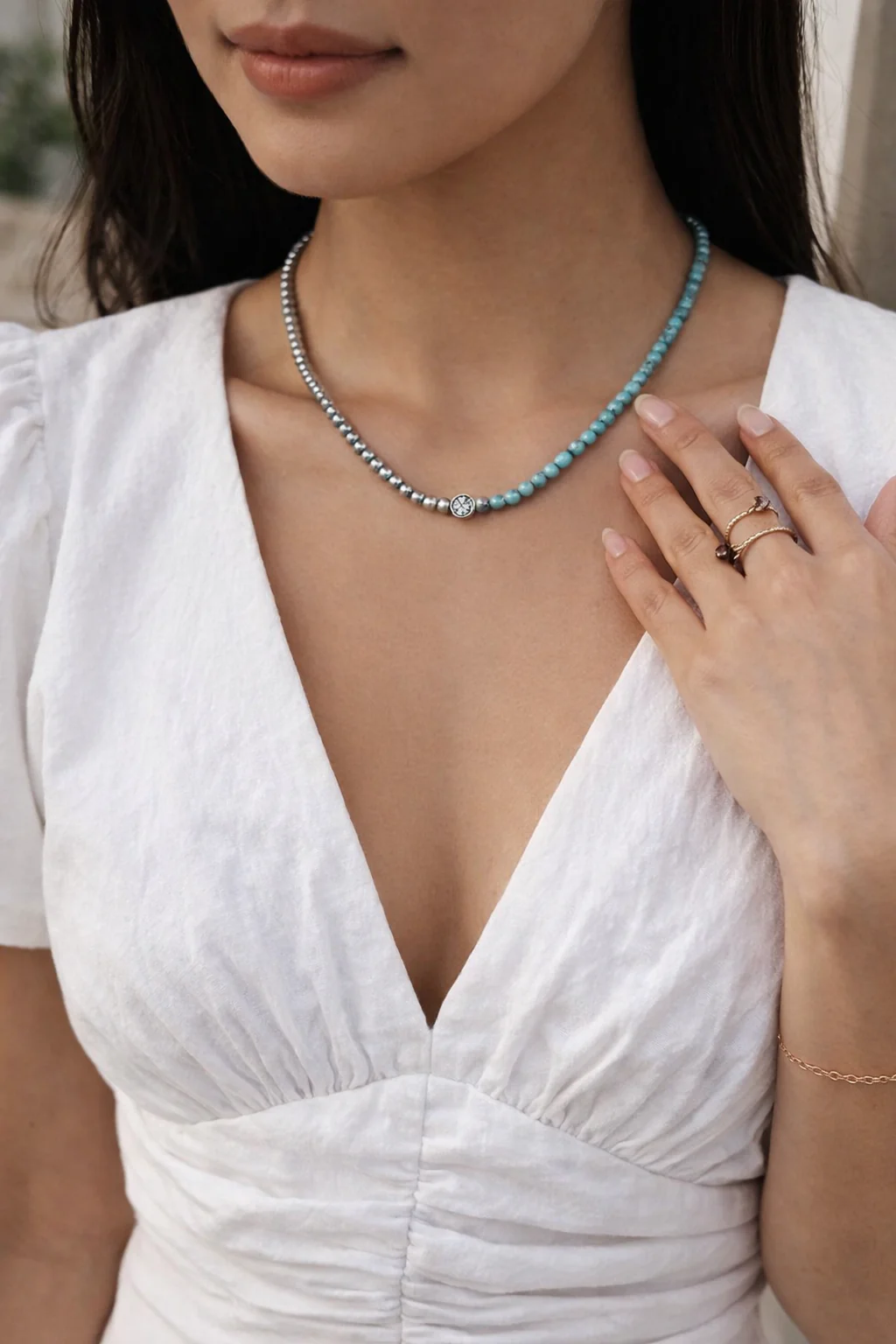 Braelyn Silver & Turquoise Necklace