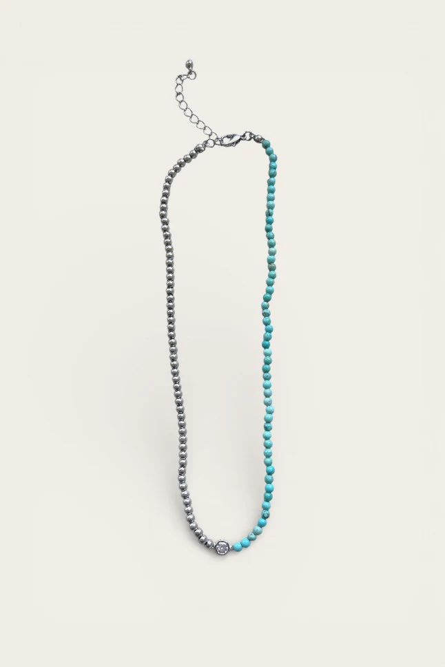 Braelyn Silver & Turquoise Necklace - Image 2