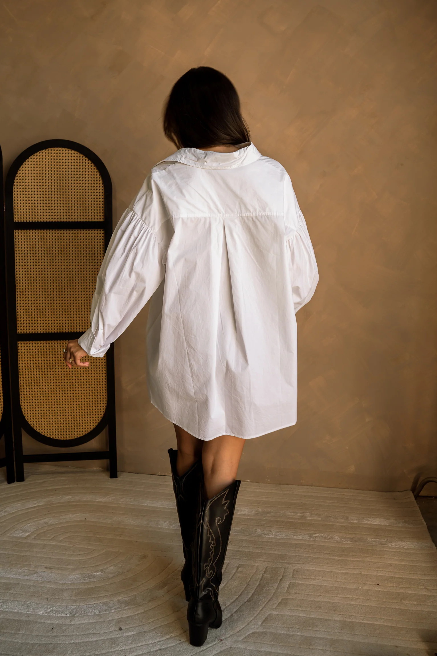 Briana White Button-Up Mini Dress - Image 6