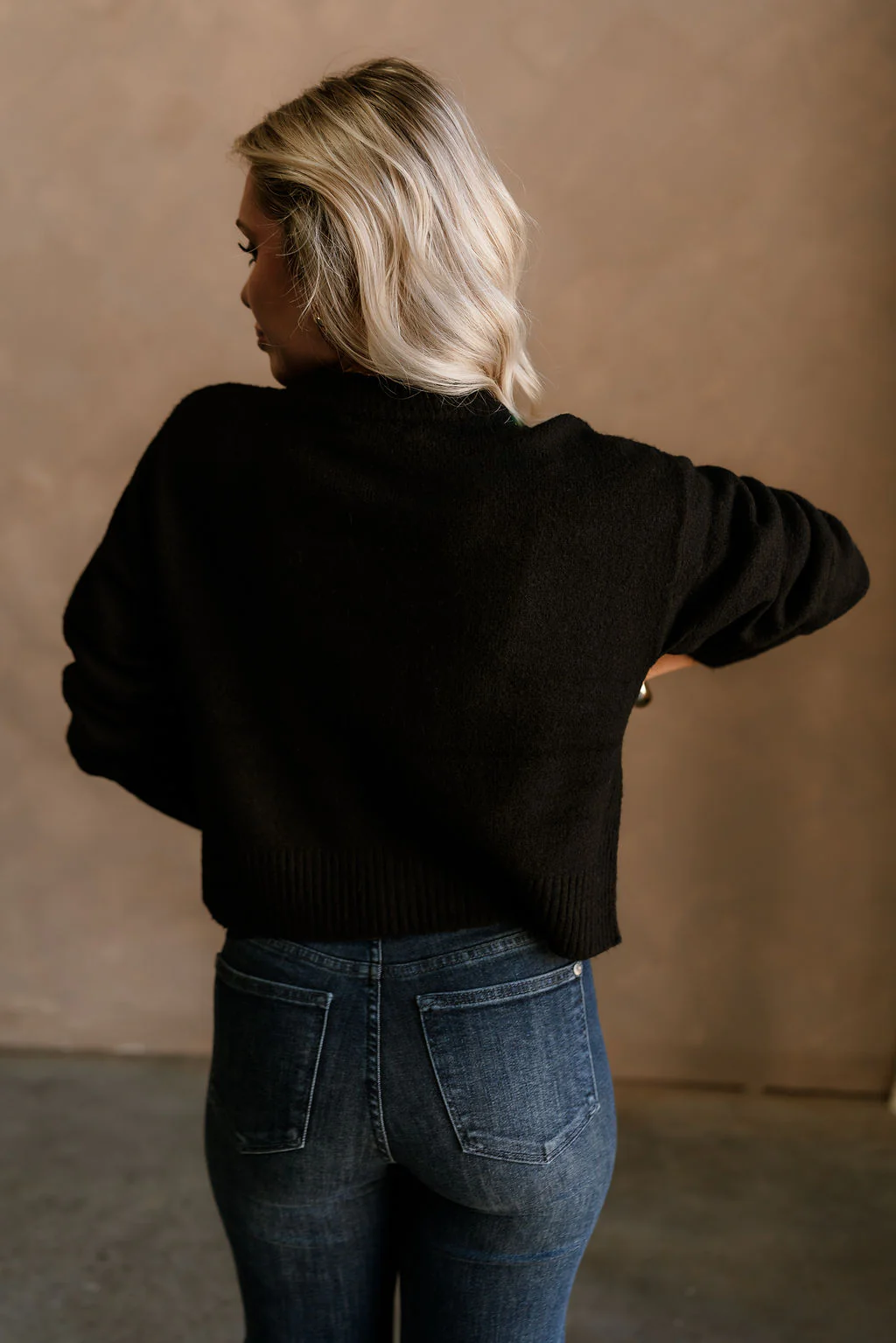 Bridgette Black Side Slit Cardigan - Image 6