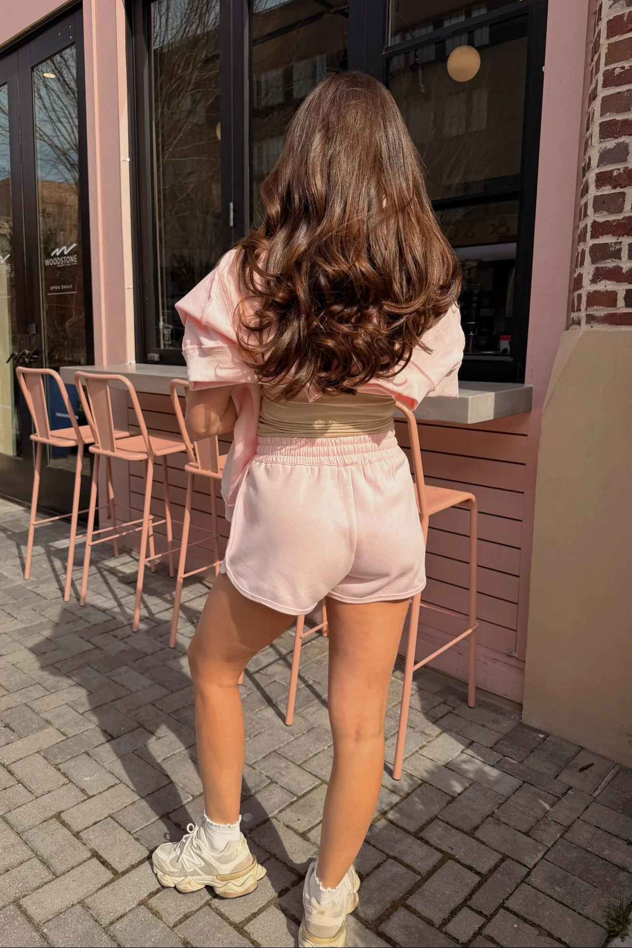 Bridgette Light Pink Drawstring Shorts - Image 4