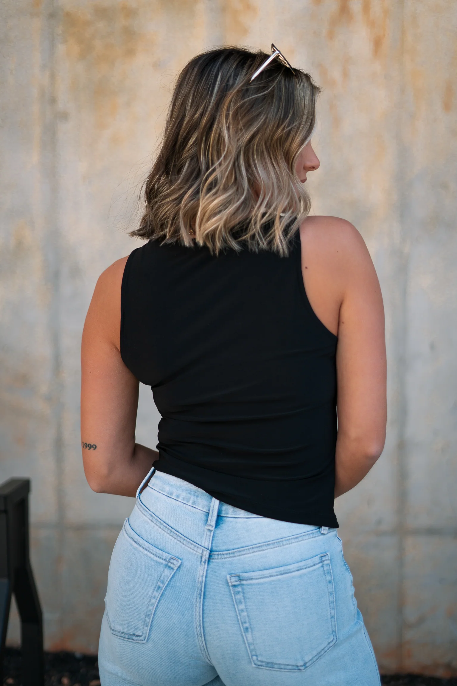 Brielle Black Sleeveless Tank - Image 3