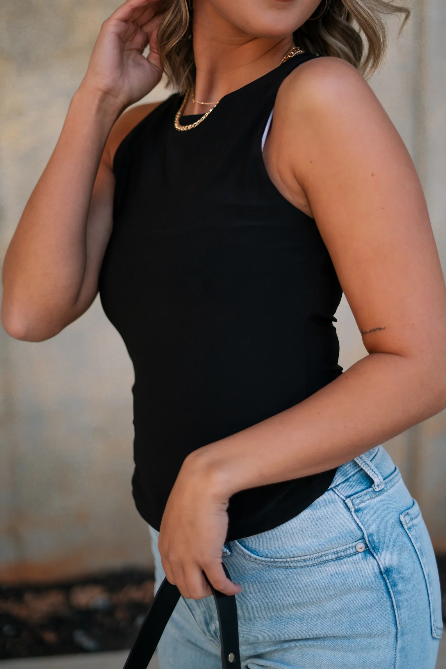 Brielle Black Sleeveless Tank - Image 6