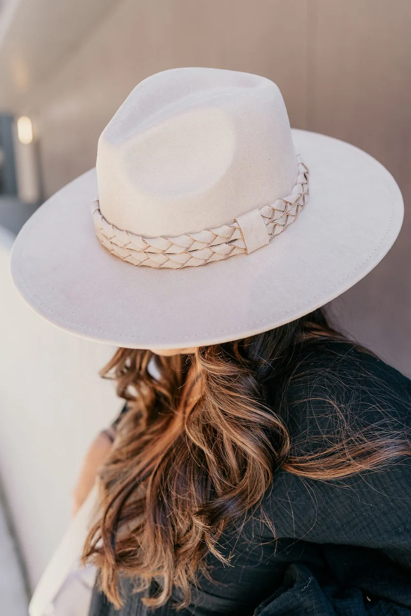 Briley Cream Suede Brimmed Hat - Image 3