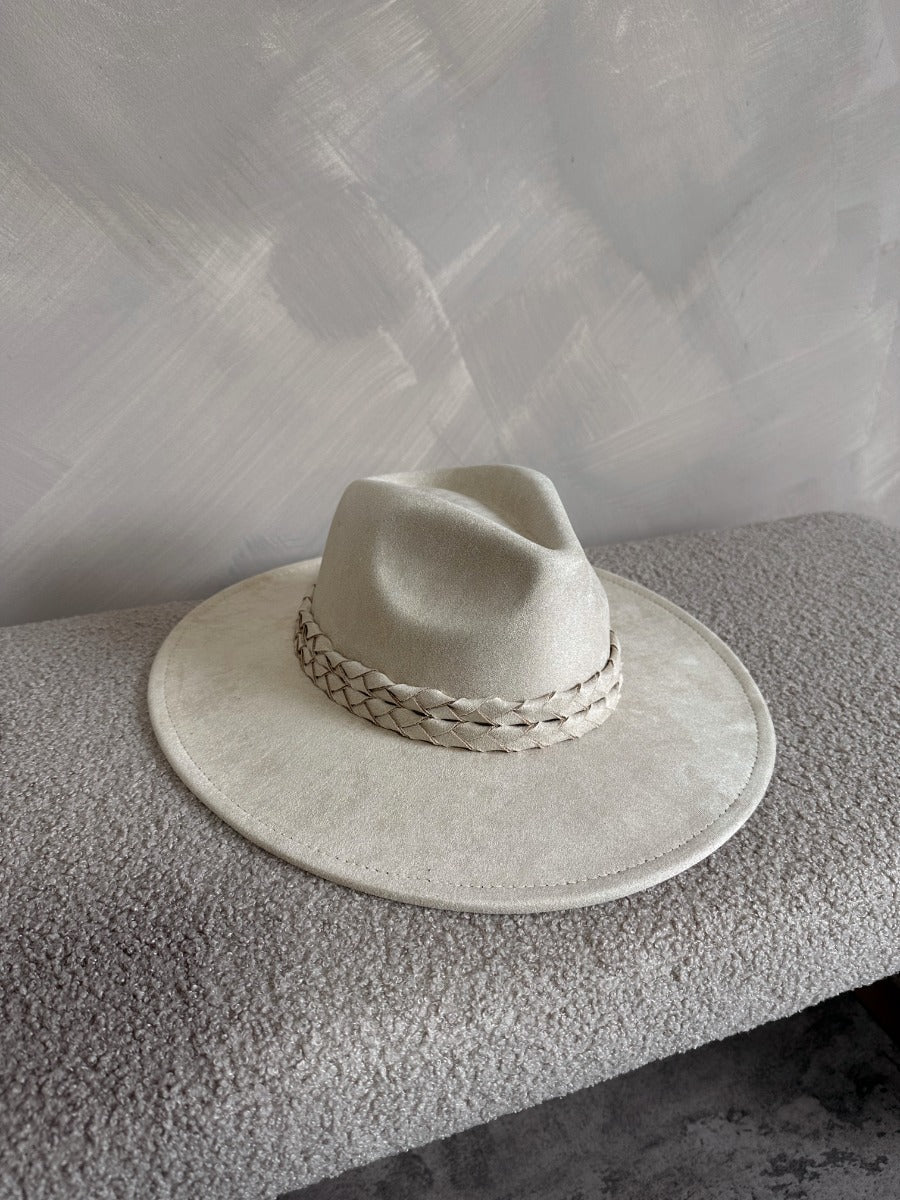 Briley Cream Suede Brimmed Hat - Image 6