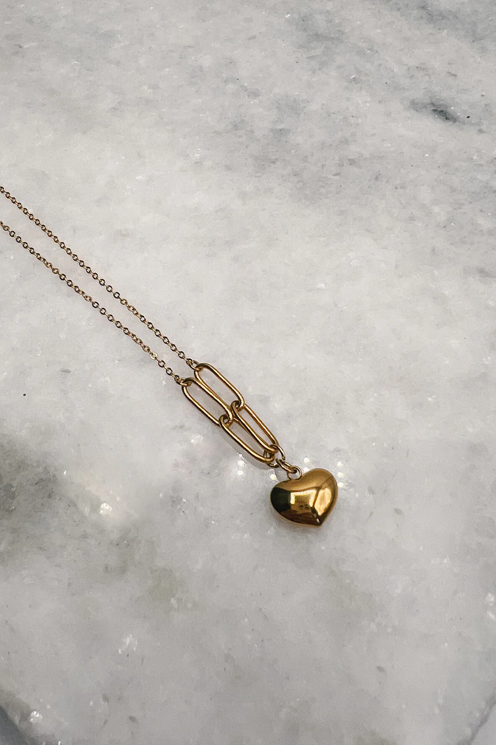 Briony Gold Heart Necklace