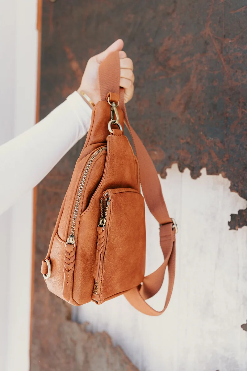 Bristol Cognac Sling Bag - Image 2