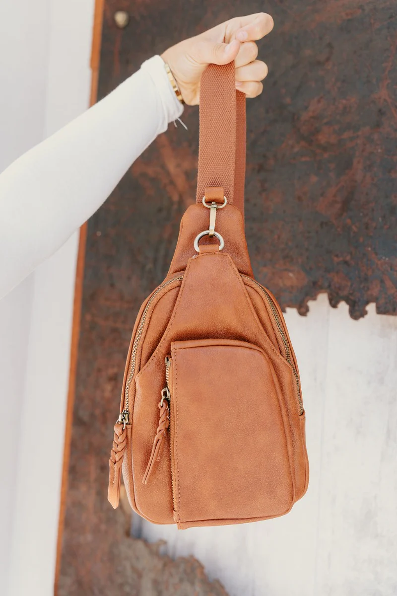 Bristol Cognac Sling Bag - Image 3