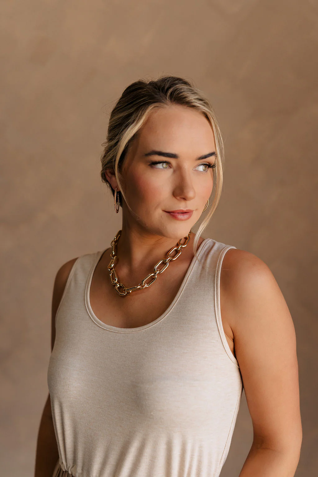 Bristol Mocha & Beige Maxi Dress - Image 6