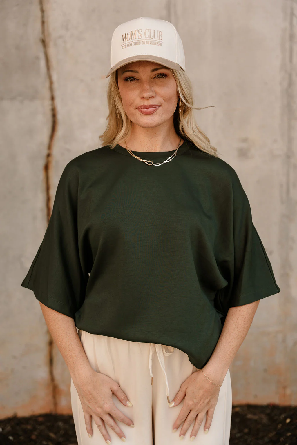 Britney Dark Green Short Sleeve Top - Image 4