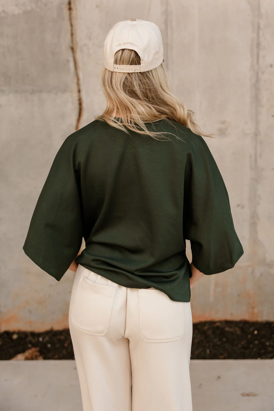 Britney Dark Green Short Sleeve Top - Image 7