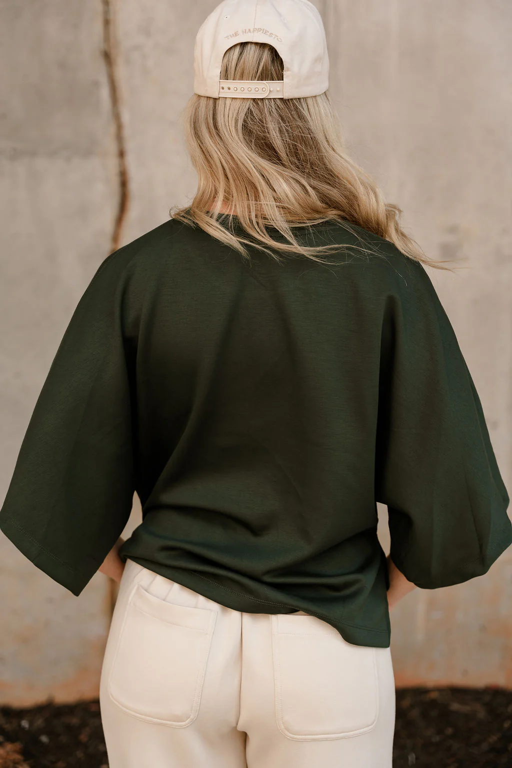 Britney Dark Green Short Sleeve Top - Image 8