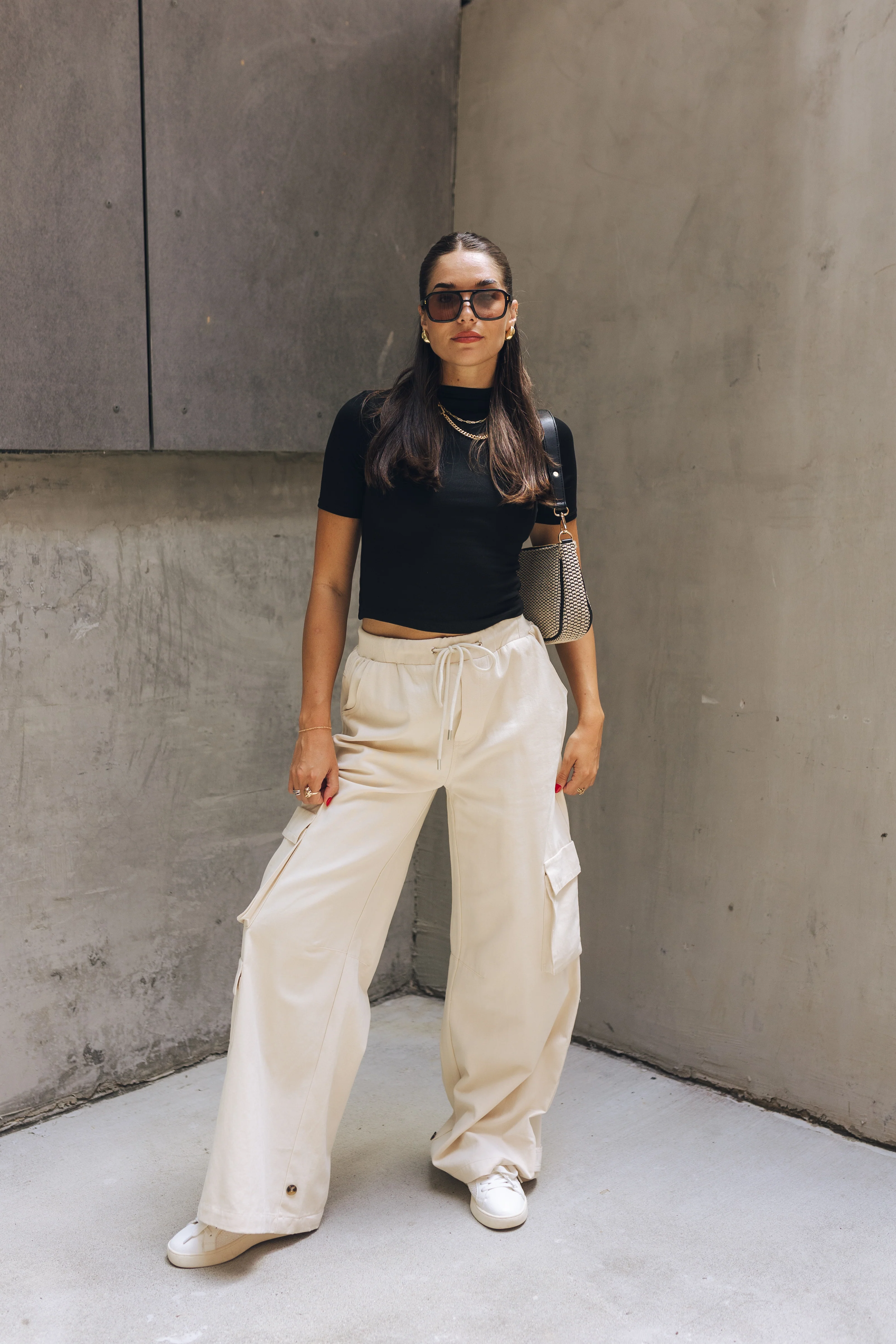 Brooke Beige Cargo Pants - Image 2