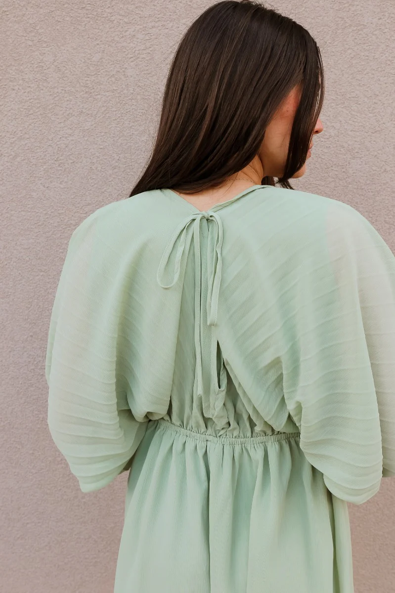 Brooklyn Light Green Mini Dress - Image 6