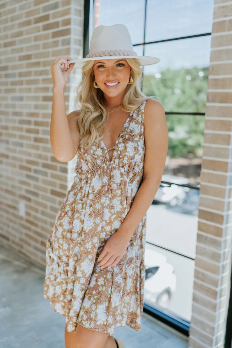 In Bloom Dress In Mocha