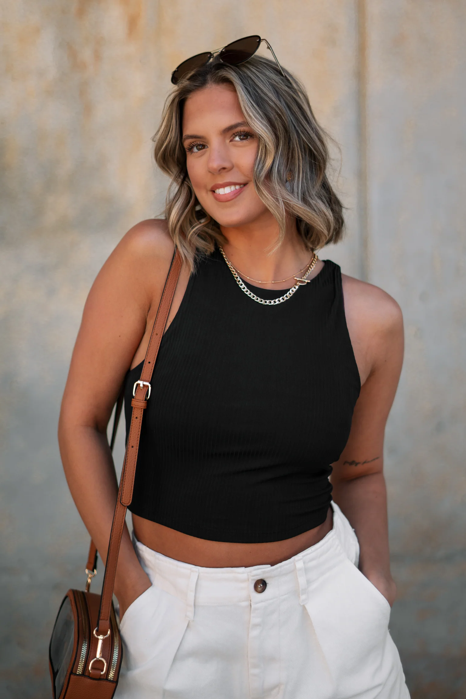 Julie Ribbed Sleeveless Tank - Image 8
