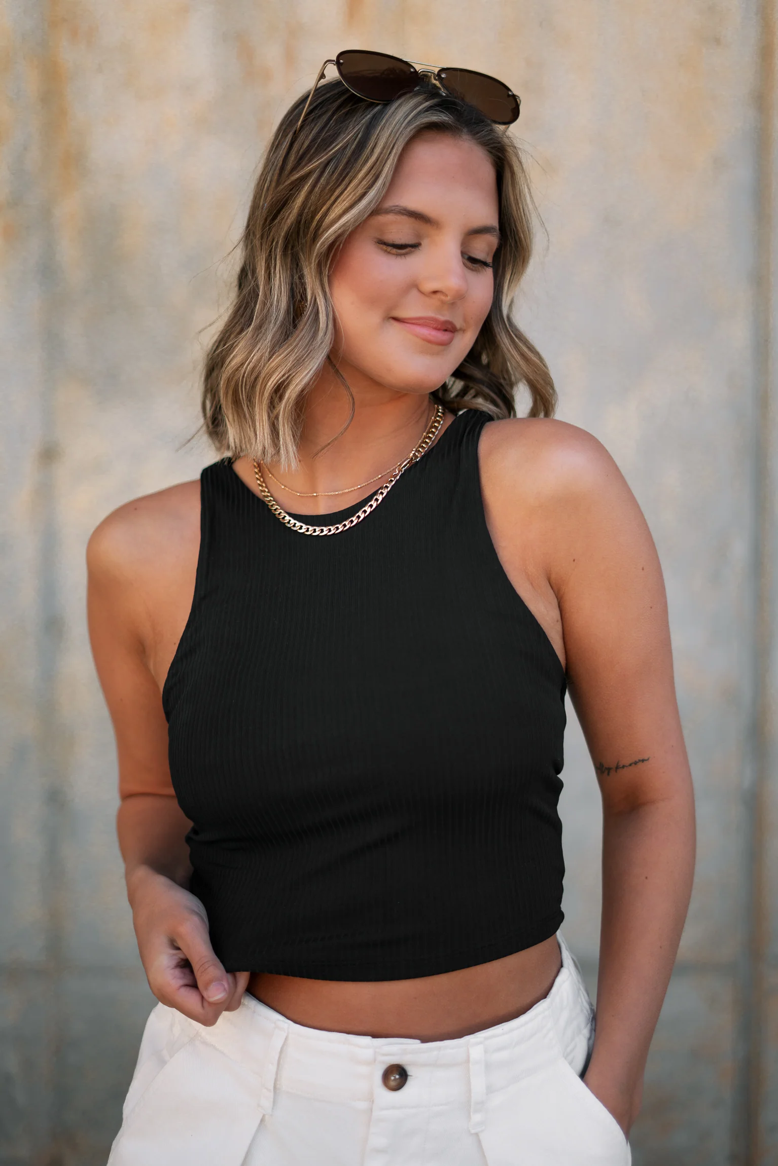Julie Ribbed Sleeveless Tank - Image 9