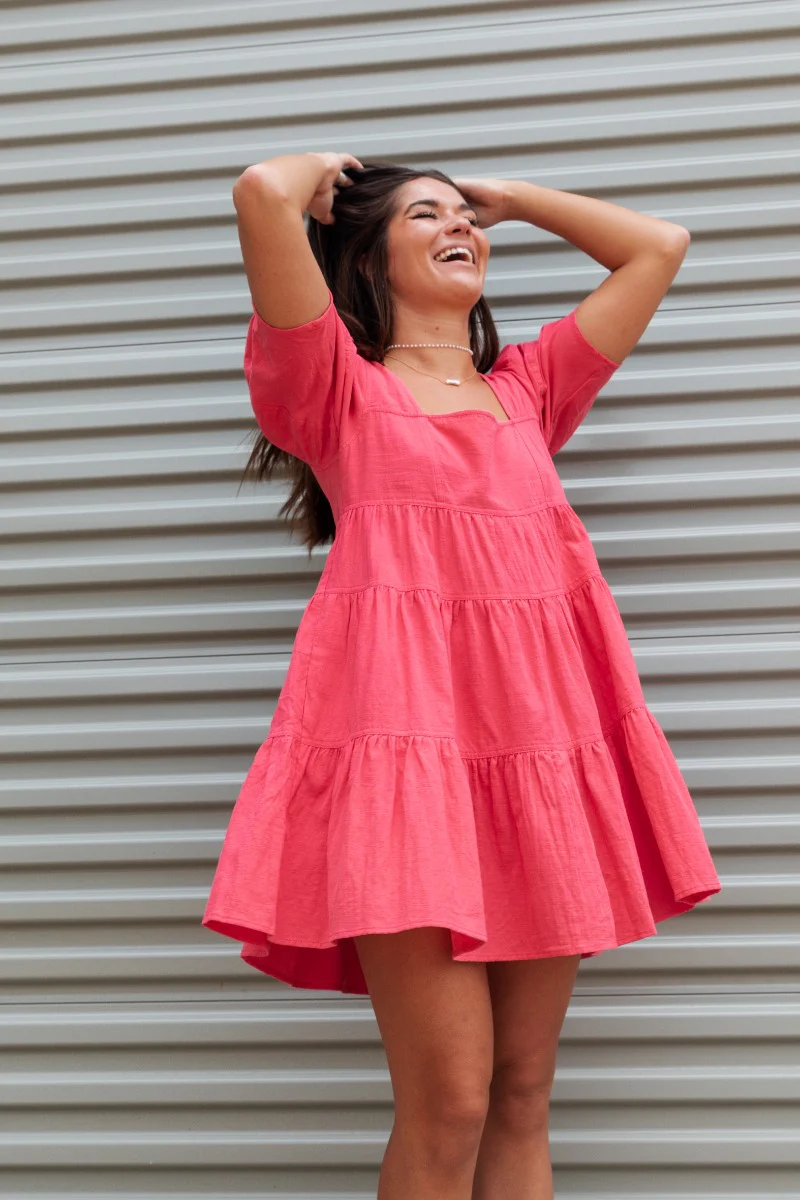 Bubble Gum Mini Dress - Image 4