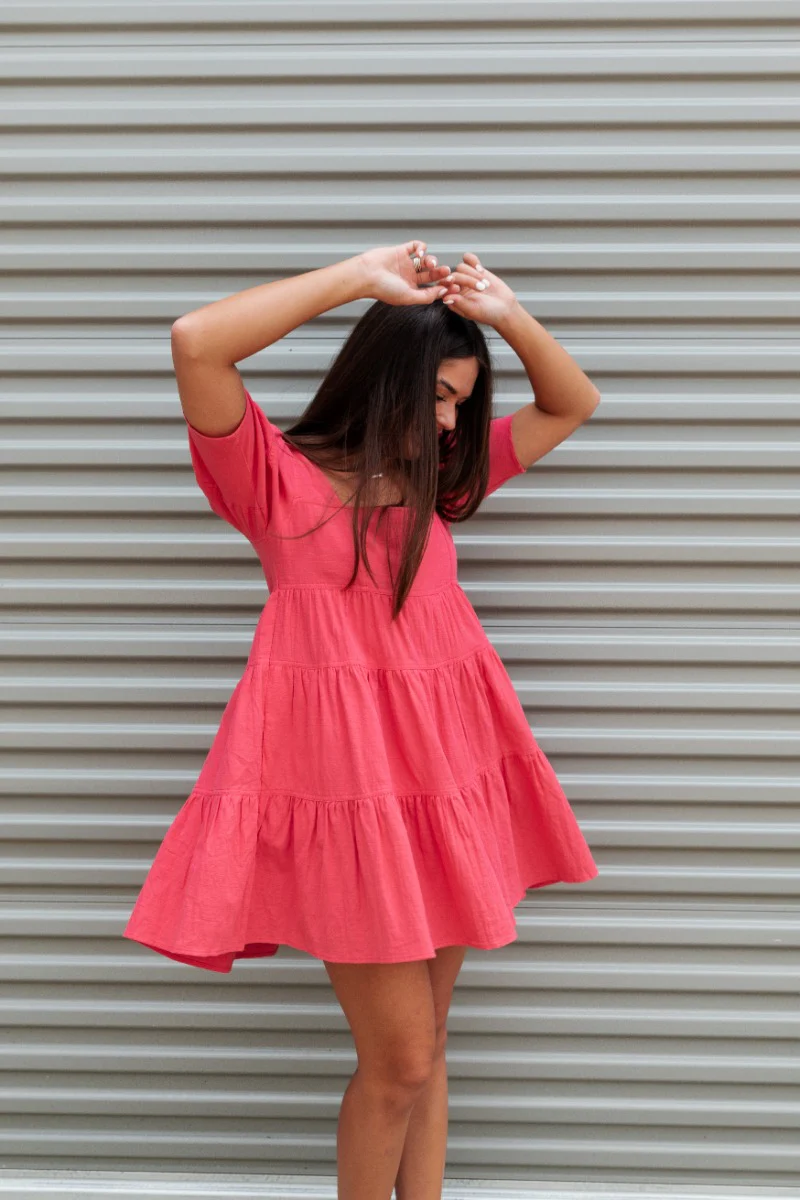 Bubble Gum Mini Dress - Image 5