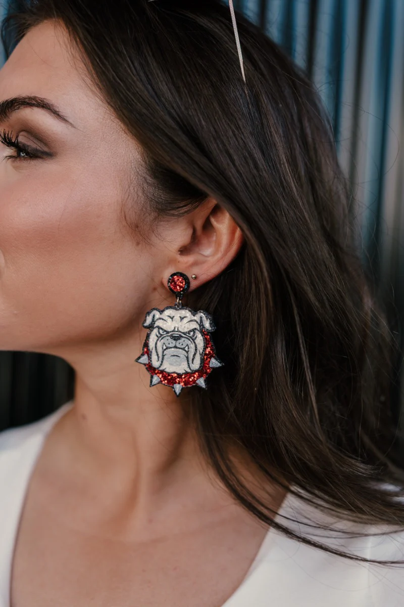 Bulldog Game Day Earrings