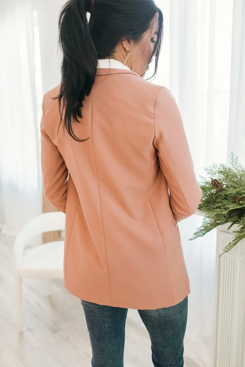 Business As Usual Blazer in Blush - Image 4