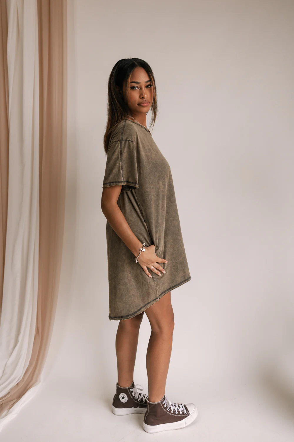 Caitlyn Short Sleeve T-Shirt Dress - Image 10