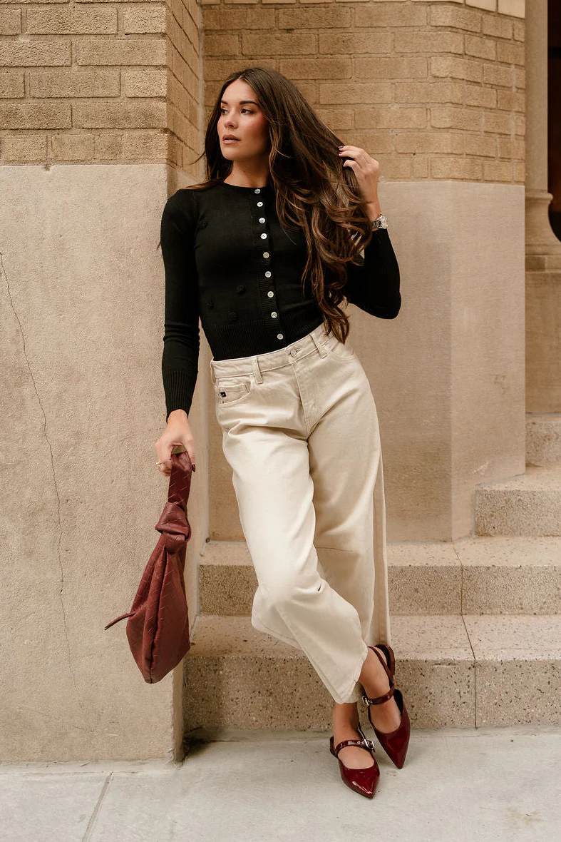 Calia Black Floral Embellished Cardigan