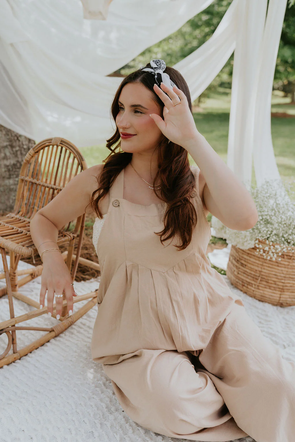 Calista Tan Wide Leg Jumpsuit - Image 10