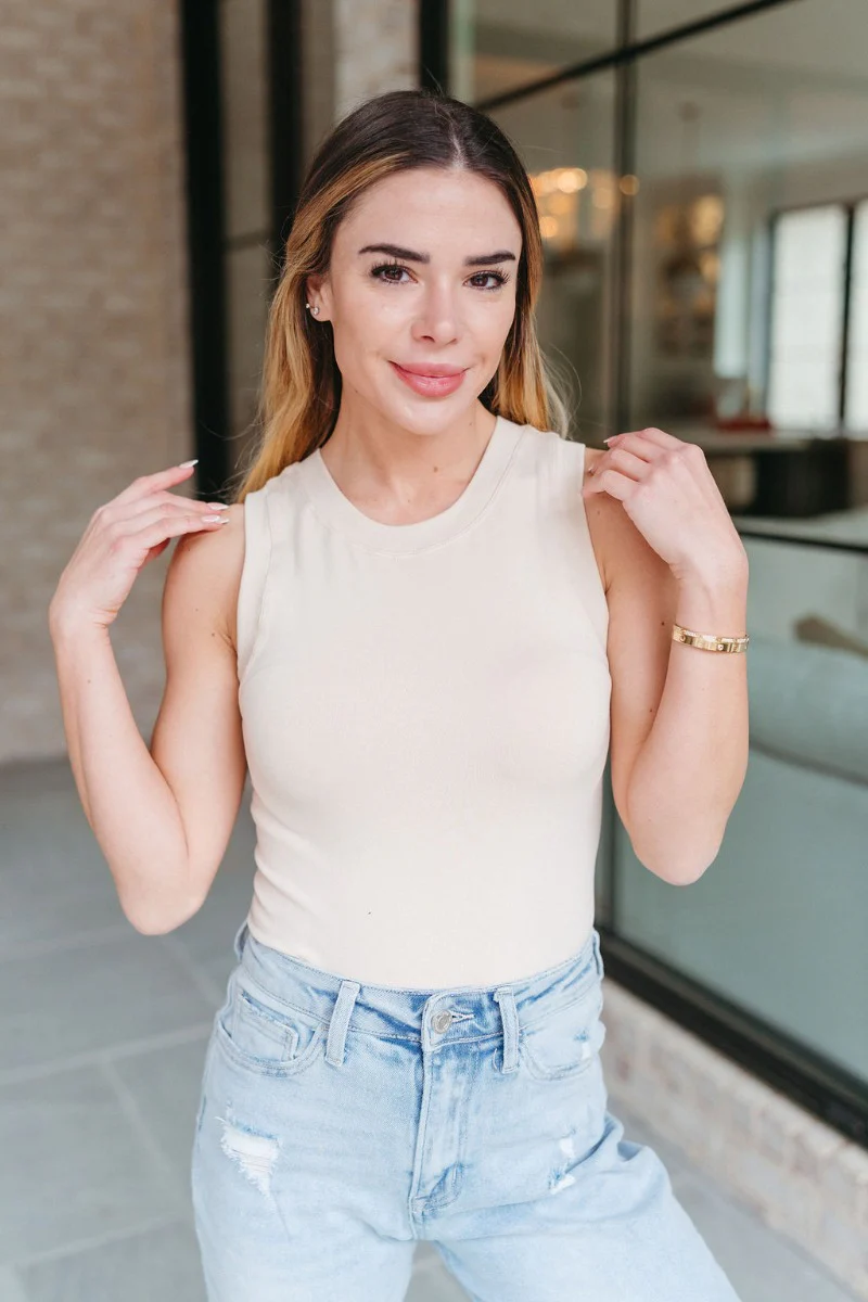 Call It Even Bodysuit in Nude - Image 2