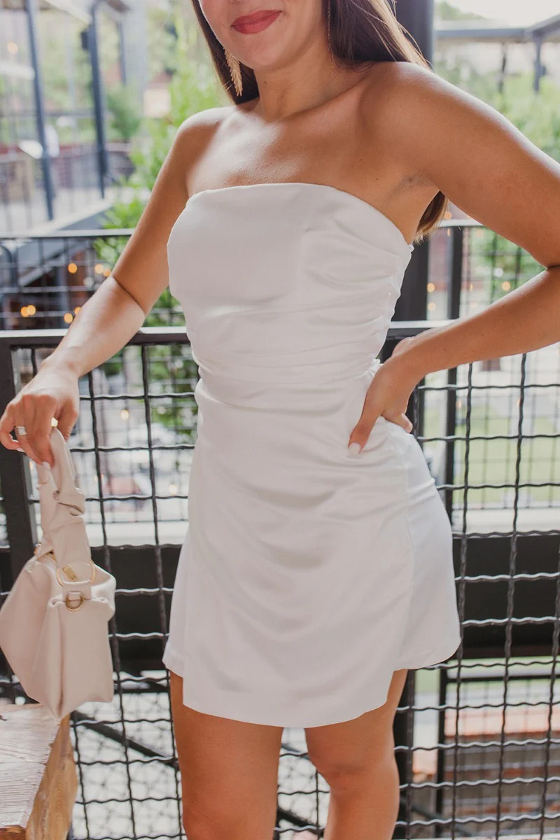 Call Me Up Satin Mini Dress