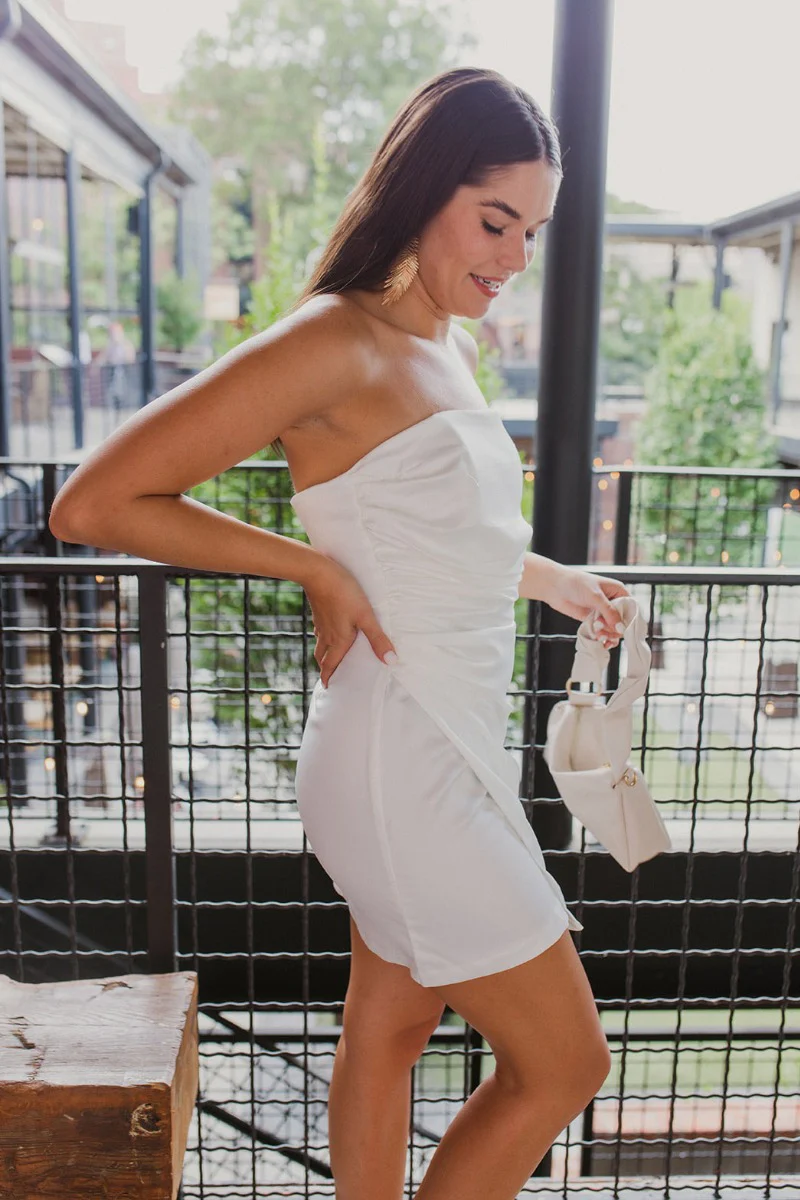 Call Me Up Satin Mini Dress - Image 3