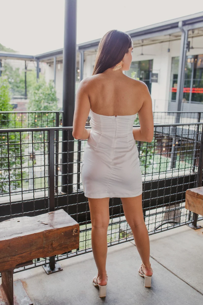 Call Me Up Satin Mini Dress - Image 5