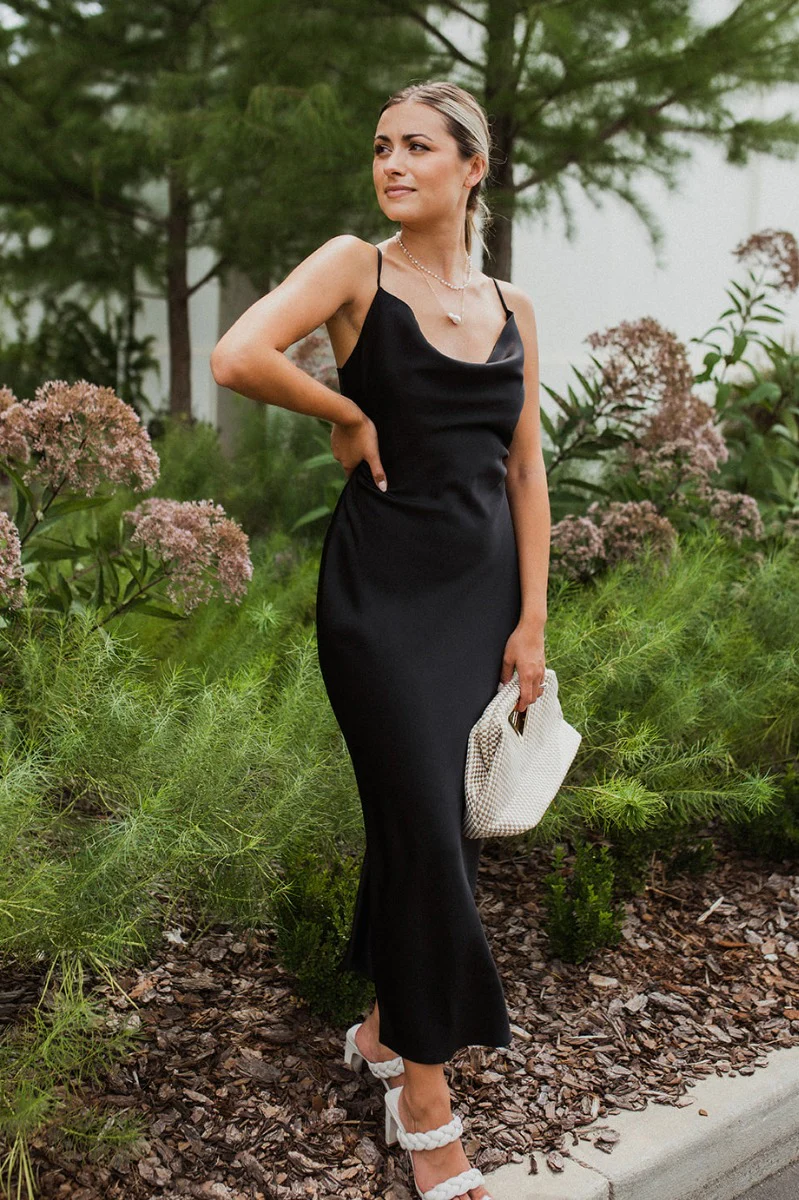Call You Mine Midi Dress In Black - Image 2