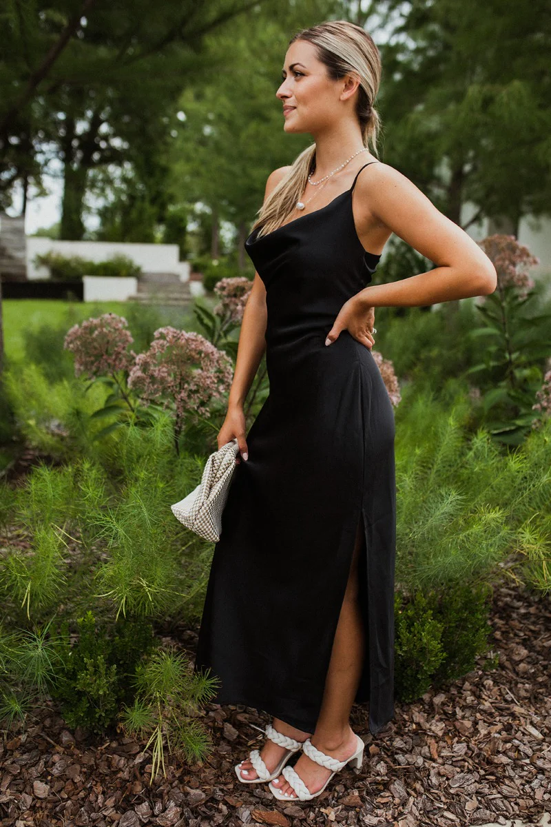 Call You Mine Midi Dress In Black - Image 4