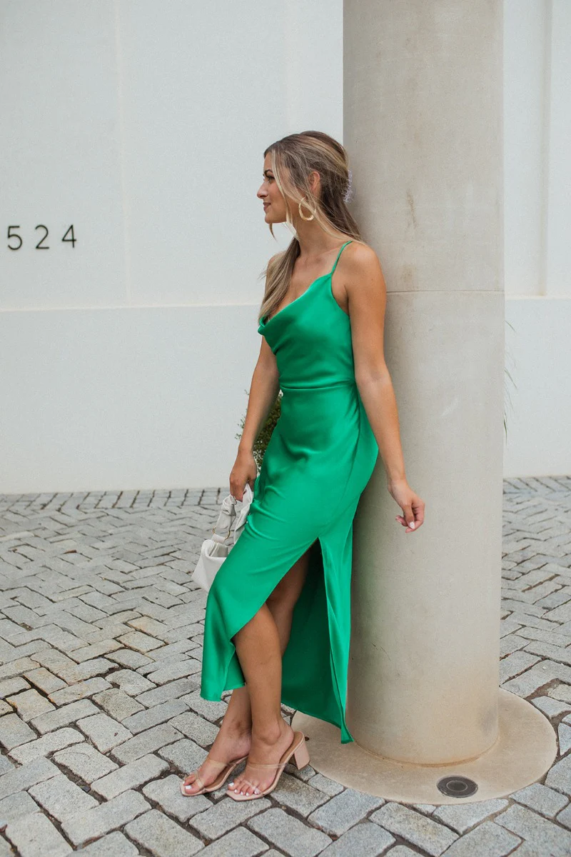 Call You Mine Midi Dress In Green - Image 3
