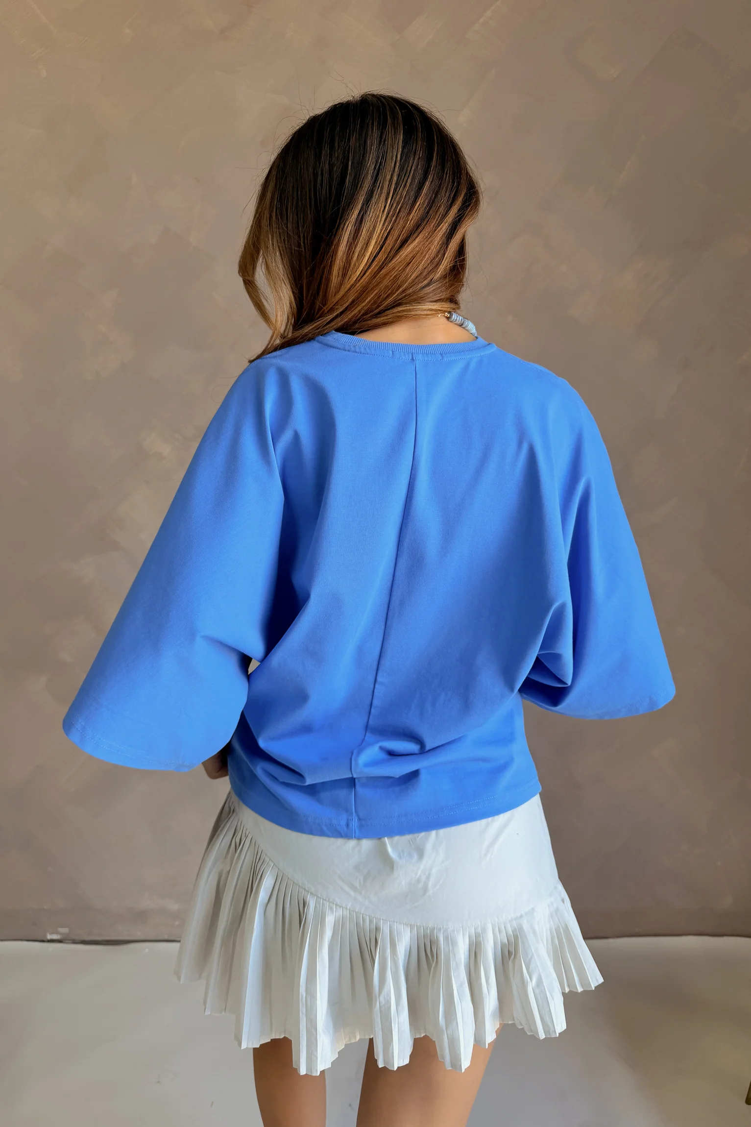 Callie Blue Short Sleeve Top - Image 4