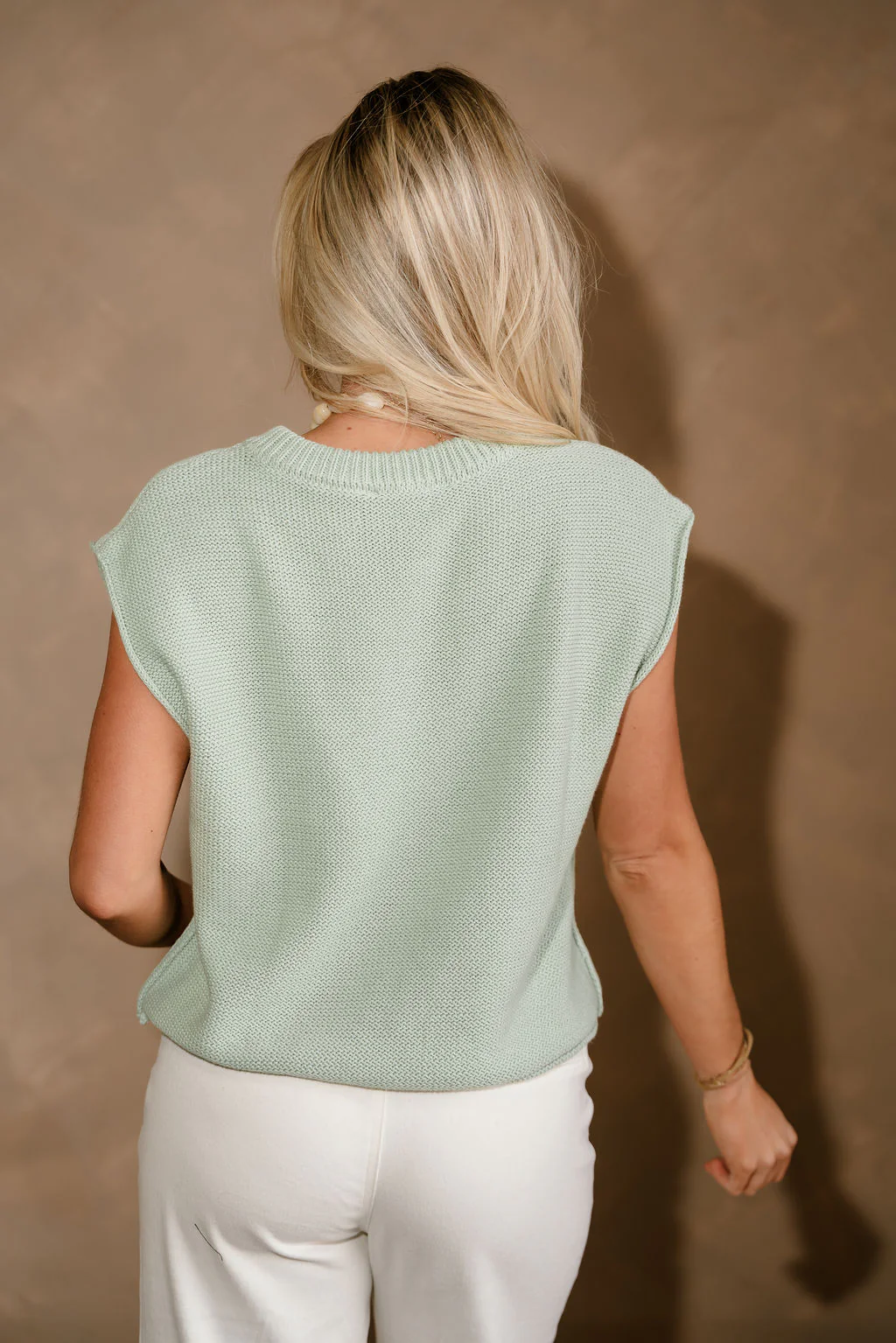 Camella Mint Green Sleeveless Sweater - Image 4