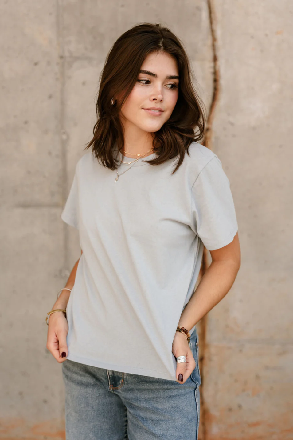 Cameron Dusty Blue Short Sleeve Tee - Image 4