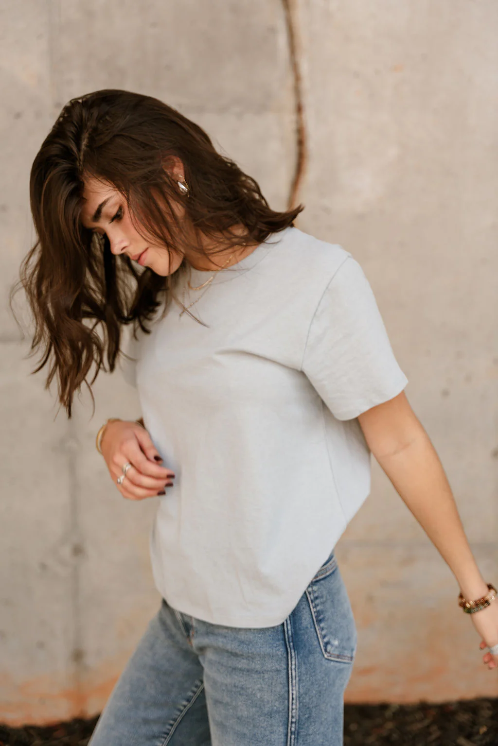 Cameron Dusty Blue Short Sleeve Tee - Image 5