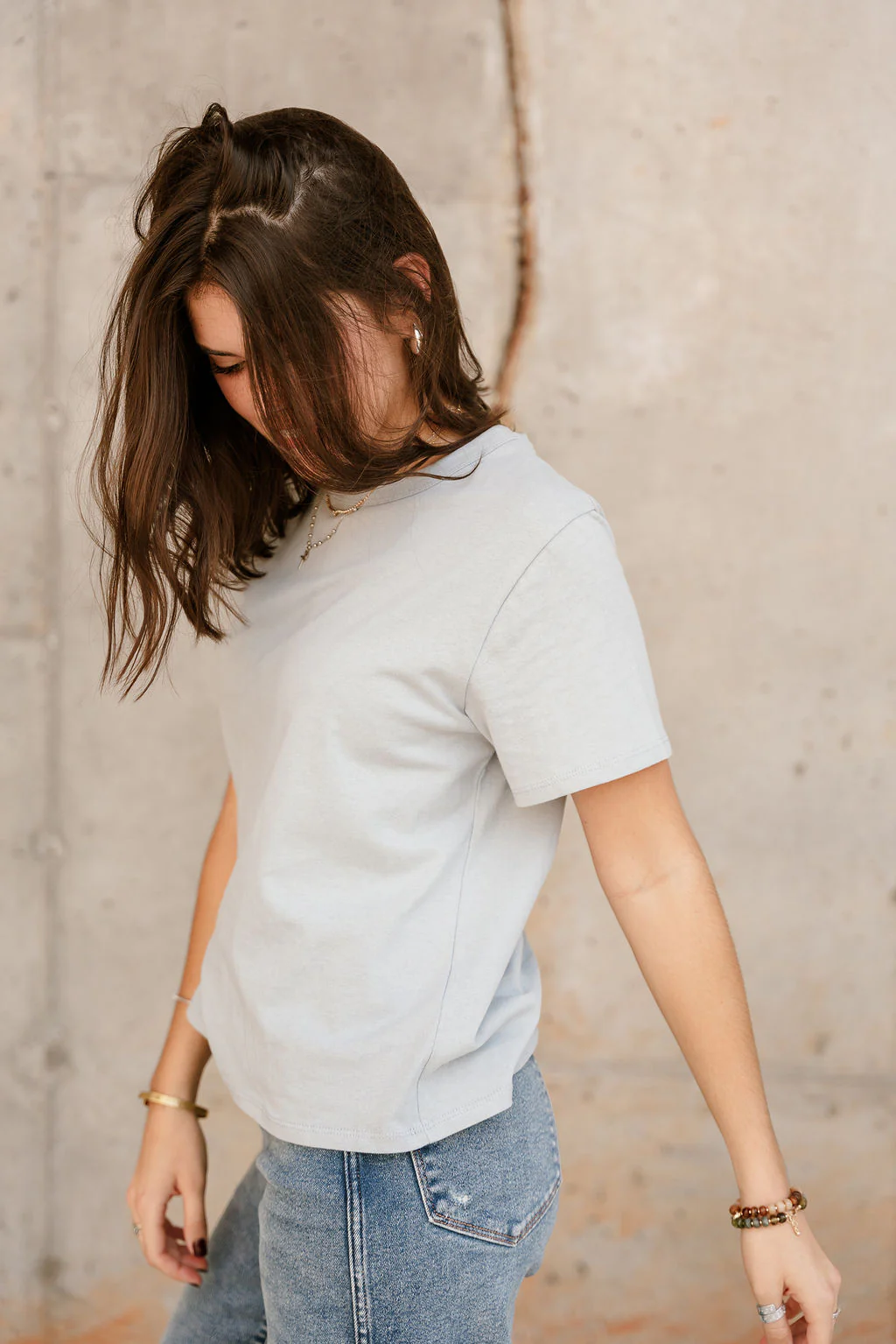 Cameron Dusty Blue Short Sleeve Tee - Image 6