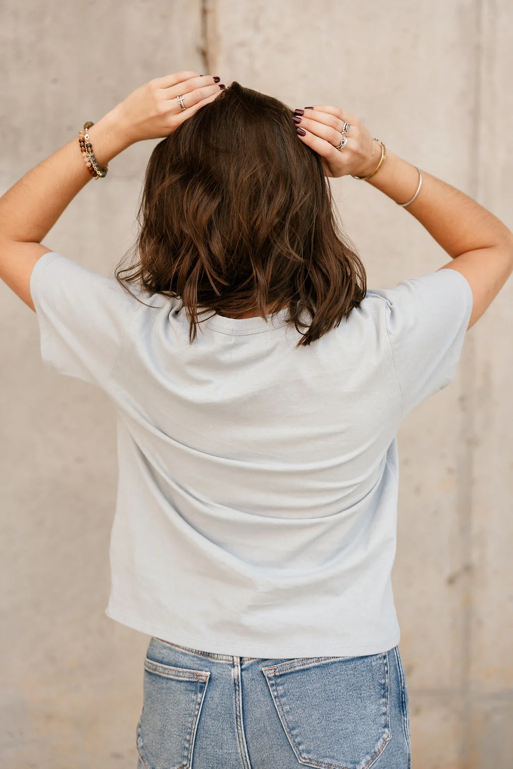Cameron Dusty Blue Short Sleeve Tee - Image 7