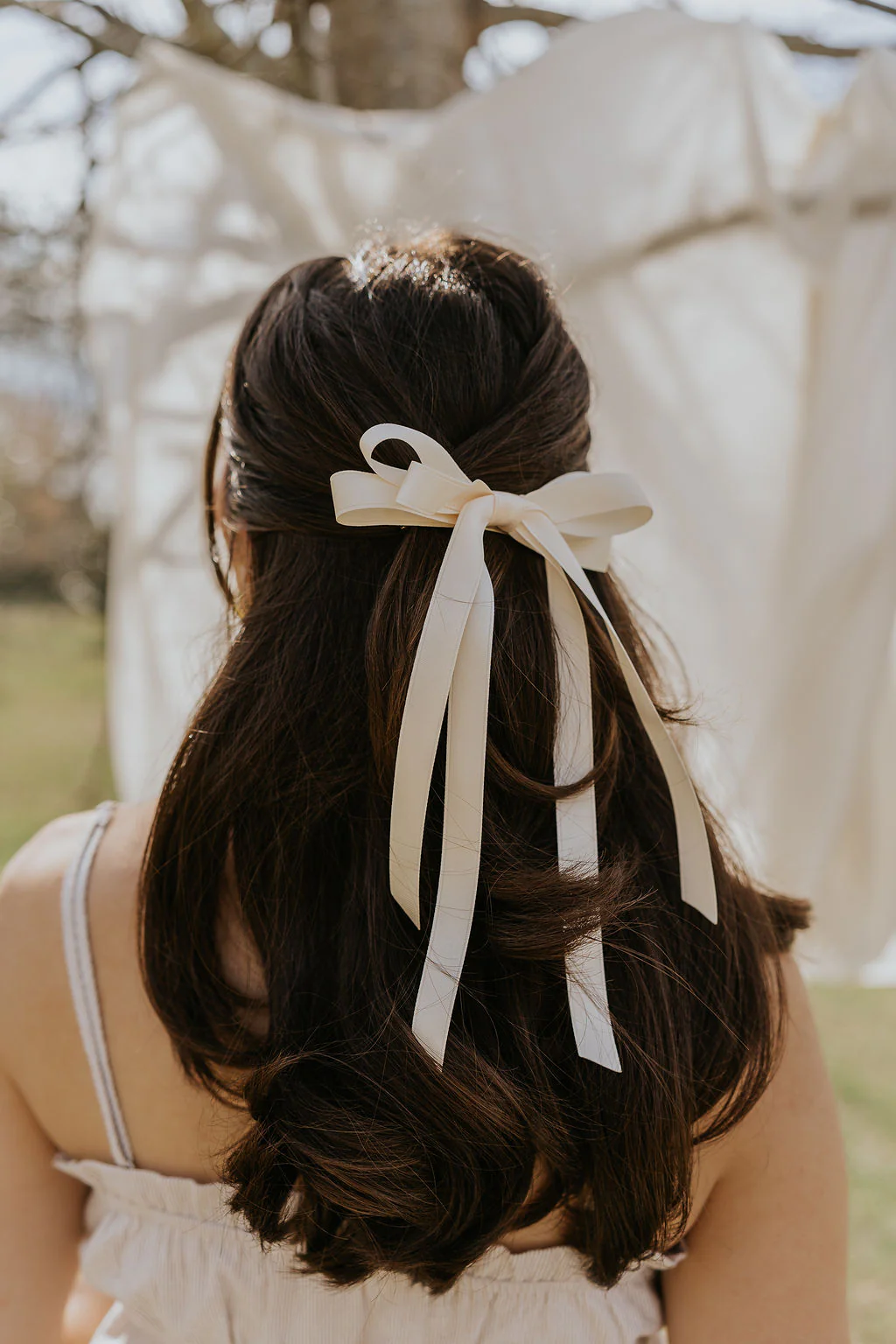 Camila Satin Hair Bow Barrette - Image 16