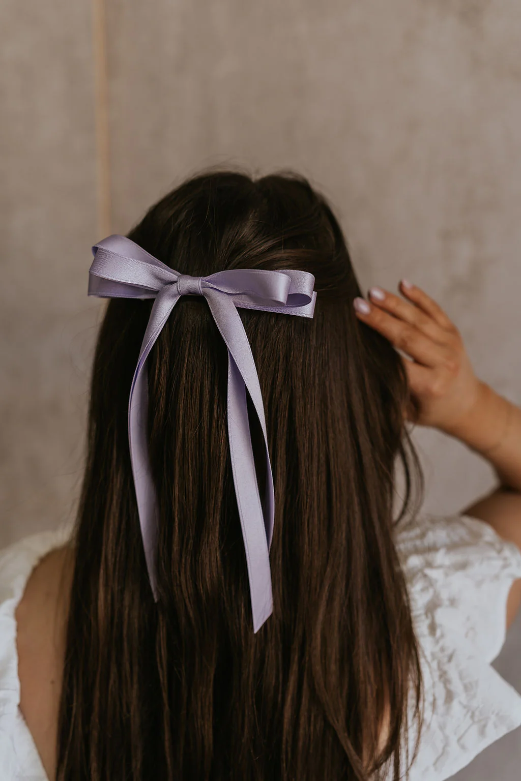 Camila Satin Hair Bow Barrette - Image 8