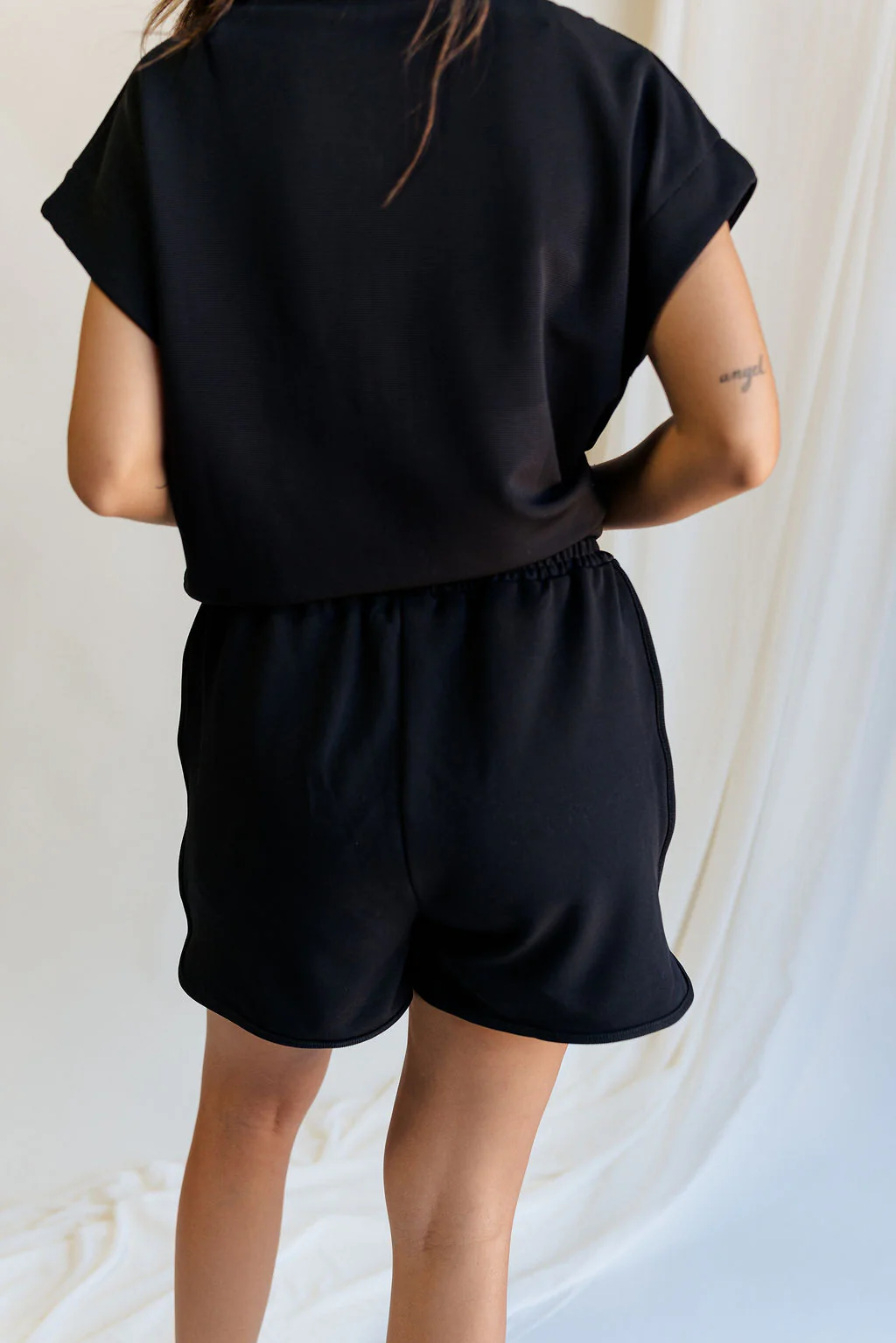 Camilla Black Drawstring Shorts - Image 3