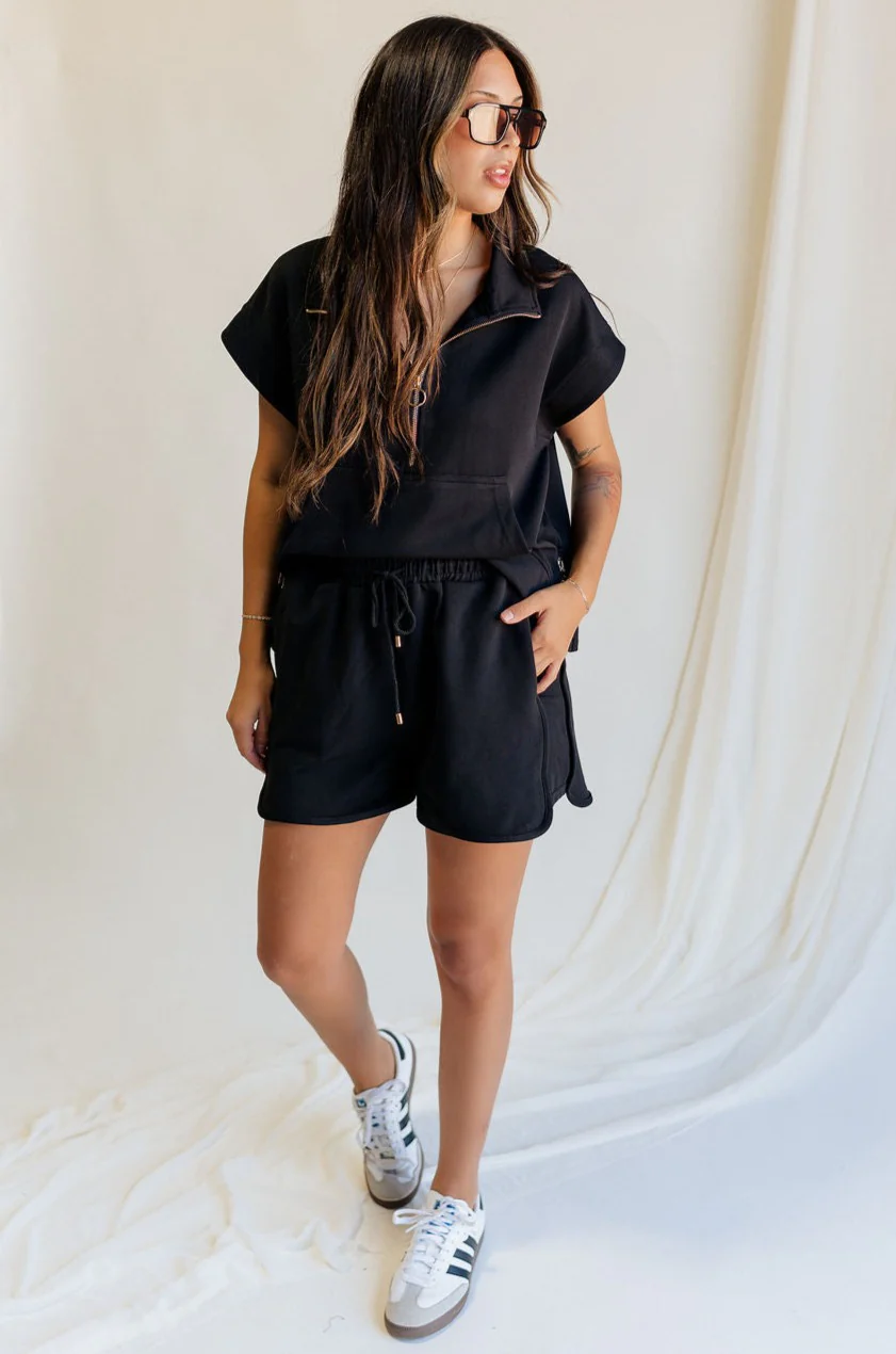 Camilla Black Drawstring Shorts - Image 5