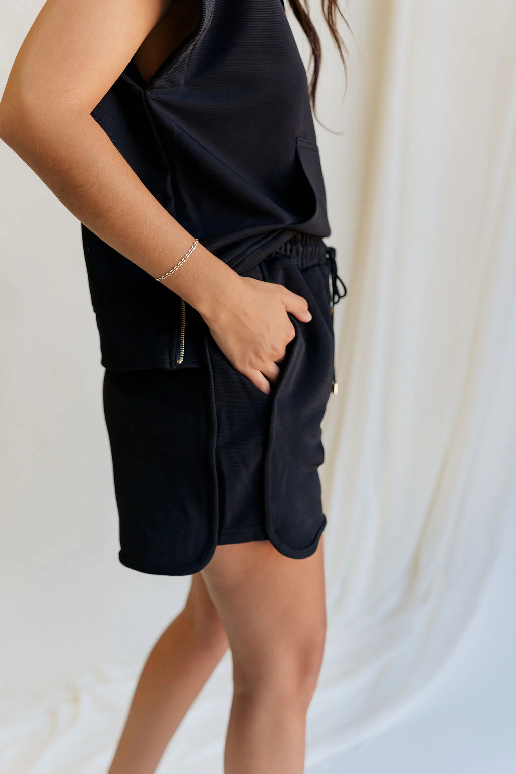 Camilla Black Drawstring Shorts - Image 7