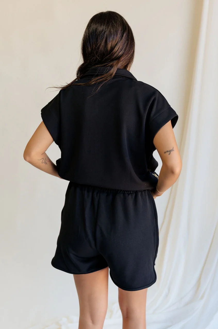 Camilla Black Drawstring Shorts - Image 8