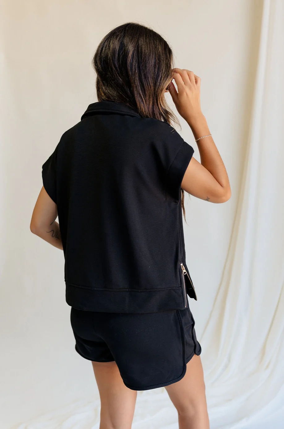 Camilla Black & Gold Short Sleeve Top - Image 6