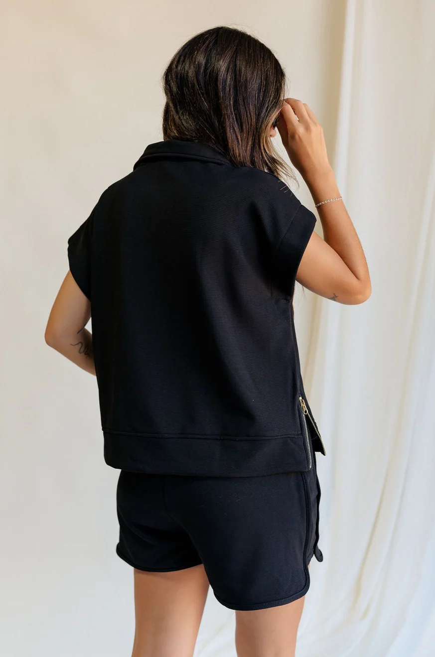 Camilla Black & Gold Short Sleeve Top - Image 7